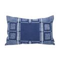 'Indigo Blue Batik Thai Hand-Dyed Cotton Sham Cushion Cover'