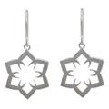 Sterling silver flower earrings, 'Lotus Mirage'