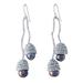 Silver and Black Passion,'Thai Cultured Pearl Dangle Earrings in Silver and Black'