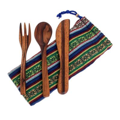 Dining Out,'Hand Crafted Wood Utensil Set (3 Pieces)'