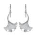 Sterling silver dangle earrings, 'Oyster Mushroom'