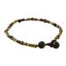 Earth Day,'Adjustable Tiger's Eye Beaded Bracelet from Thailand'