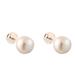 Perfectly Grey,'Sterling Silver Stud Earrings with Grey Cultured Pearls'
