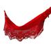 'Recife Red' (double) - Handcrafted Cotton Solid Fabric Hammock