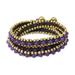 Quartz wrap bracelet, 'Violet Happiness'