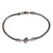 Bali Dice,'Naga Chain Bracelet Handmade with 925 Silver 18k Gold Accent'