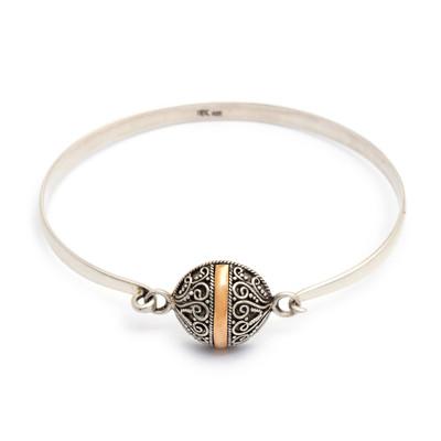 'Lunar Orbit' - Hand Crafted Sterling Silver and 18k Gold Plated Ba