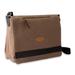 Cotton canvas laptop messenger bag, 'Indian Brown'