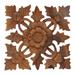 Lotus Shield,'Carved Wood Wall Relief Panel of Lotus Blossom'