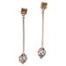 Great Lengths,'Citrine and Sterling Silver Long Dangle Earrings'