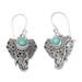 Mystic Ganesha,'Sterling Silver Ganesha Dangle Earrings'