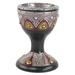 Royal Goblet,'Decorative Wood Goblet Embellished with Aluminum and Brass'