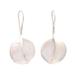 Arched Circles,'Circular Sterling Silver Drop Earrings from Bali'