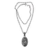 Hibiscus Gate,'Sterling Silver Pendant necklace with Hibiscus Flower Motif'