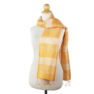 Silk scarf, 'Sunshine Illusion'
