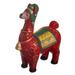 Holiday Llama in Red,'Hand Painted Holiday Llama Sculpture'