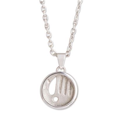 Manik,'Nicaraguan Artisan Crafted Sterling Silver Pendant Necklace'