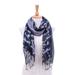 Galaxy of Love,'Pair of Cotton Tie-Dye Scarves in Shades of Grey'