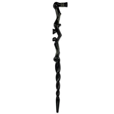 Aketesia,'Acrobats Decorative Africa Walking Stick Carved by Hand'