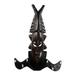 Fish Mask,'Black Sese Wood Coat Rack with African Mask from Ghana'