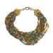 'Artisan Crafted Multi-Colored Recycled Glass Beaded Bracelet'