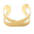 'Hand Crafted Gold-Plated Sterling Silver Cuff Bracelet'