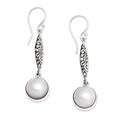 Lovely Legacy,'Sterling Silver and Cultured Mabe Pearl Dangle Earrings'