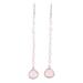 Morning Drops,'4-Carat Rose Quartz Dangle Earrings from India'