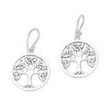 Knotting Tree,'Celtic Knot Tree Sterling Silver Dangle Earrings from Bali'