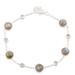 Majestic Mist,'Labradorite and Blue Topaz Station Bracelet from India'