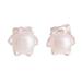 Exquisite Glow,'Swirl Pattern Cultured Pearl Stud Earrings from India'