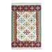 Morning Dream,'Handwoven Geometric Wool Area Rug (4x6) from India'