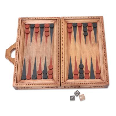 Winding Games,'Handcrafted Cempaka Wood Backgammon Set from Bali'