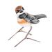 Red-Headed Long-Tailed Tit,'Artisan Crafted Bird Figurine'