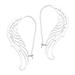 'Wing-Shaped Sterling Silver Hoop Earrings from Bali'