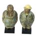 Charming Couple in Blue,'Two Ceramic Figurines of a Man and Woman from Ghana'