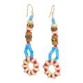 Eclectic Assemblage,'Handcrafted Eclectic Beaded Dangle Earrings'