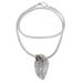 'Sterling Silver Cobra Pendant Necklace with 1-Carat Citrine'
