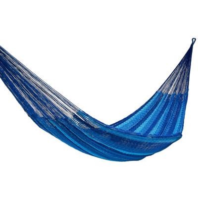 Hammock, 'Blue Caribbean' (single) - Artisan Crafted Rope Hammock