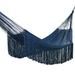 Yucatan Dreams,'Fringed Navy Cotton Rope Hammock (Double) From Mexico'