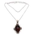 Wild Eye,'Oval Red Tiger's Eye Pendant Necklace from Bali'