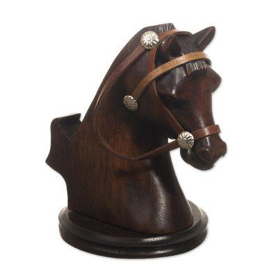 Indomitable Force,'Hand Carved Horse Cellphone Holder'