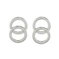 Forever Circles,'Thai Sterling Silver Geometric Circle Modern Button Earrings'