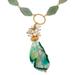 Divine Nature,'Gold-Accented Green Multi-Gemstone Pendant Necklace'