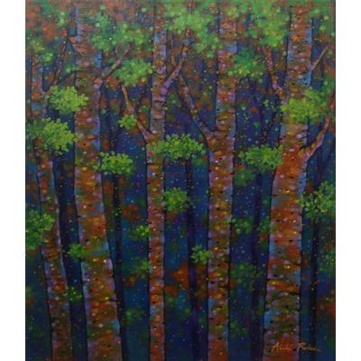 Re-Blooming,'Acrylic Forest Painting from Java'