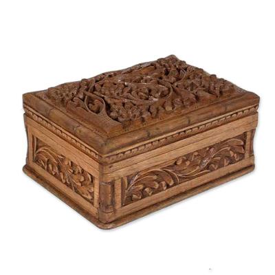 'Enhancement' - Handcrafted Floral Wood Jewelry Box