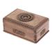 Exotic Radiance,'Carved Walnut Wood Jewelry Box'