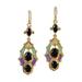 Ornate Thai,'Gold Plated Brass and Resin Colorful Earrings from Thailand'