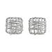 Sterling Silver Wrap Square Stud Earrings Made in Thailand 'Crisscross Square'