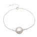 Wonderful White,'Pendant Bracelet with Cultured Mabe Pearl'